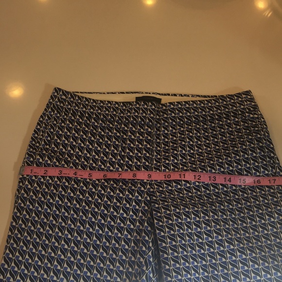 ✅ SOLD J Crew Ladies Sz 2 Pants Blue Black White - Picture 6 of 7